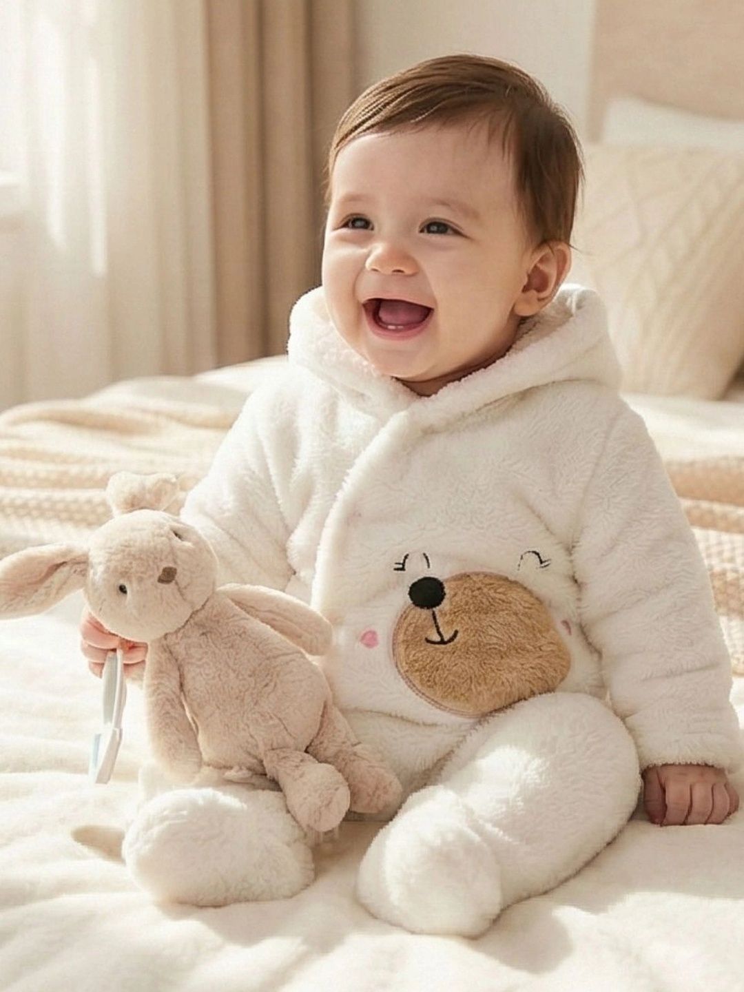 Cuddleloom Infants Hooded Cozy Rompers