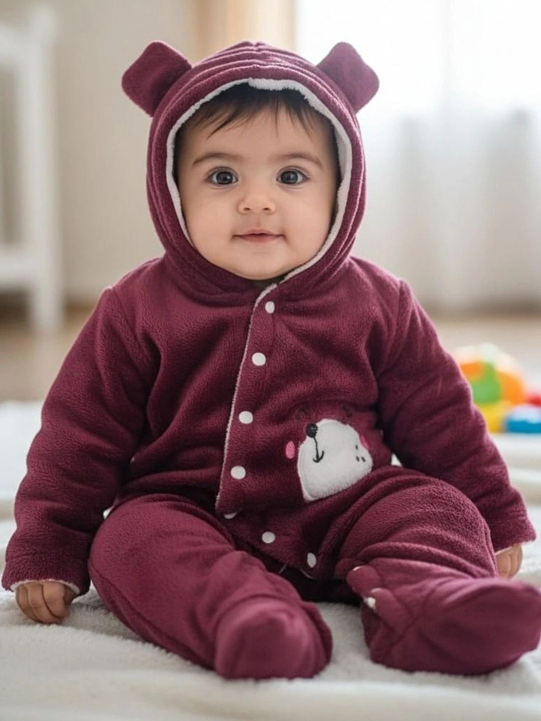 Cuddleloom Infants Hooded Cozy Rompers