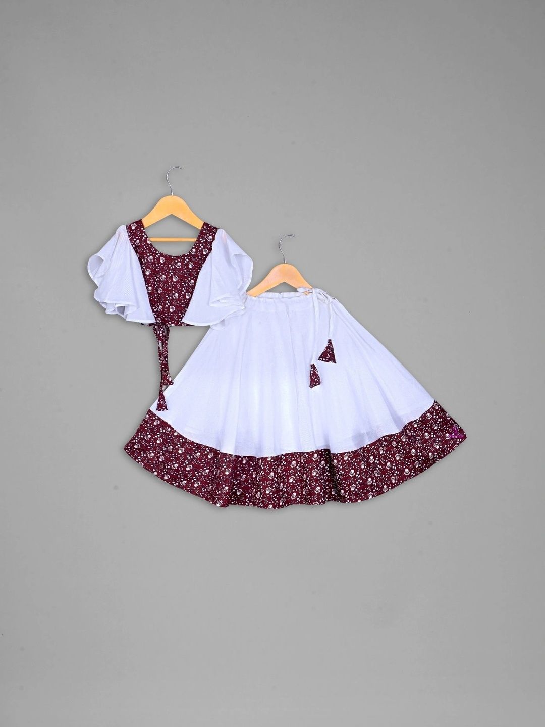 VidiRna Girls Printed Ready to Wear Lehenga &