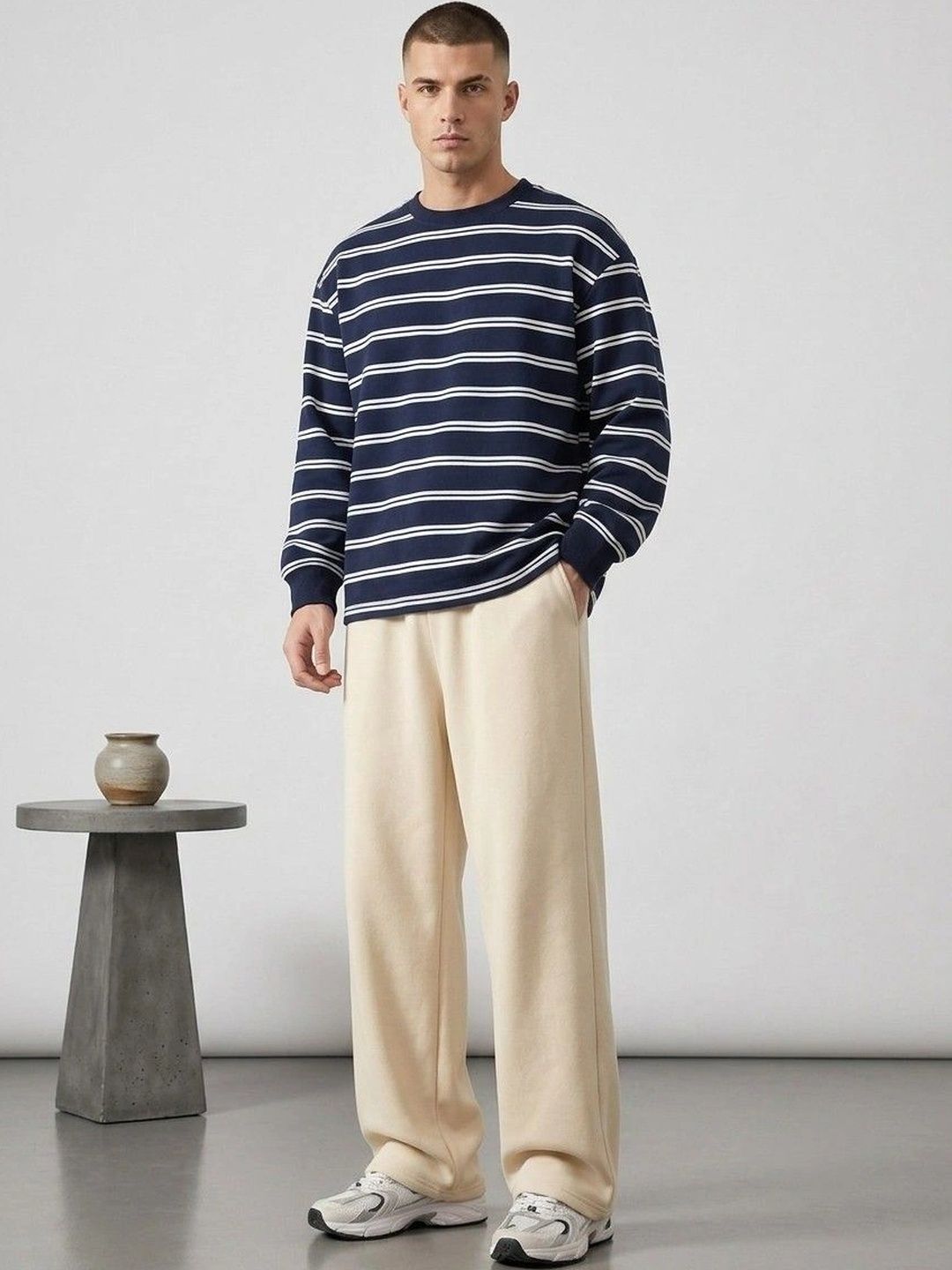 ENRIZZ Men Baggy Training Track Pants