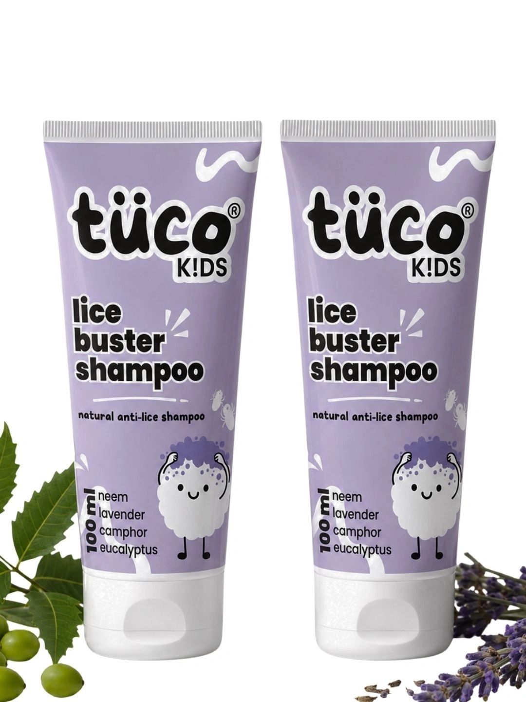 Tuco Kids Set Of 2 Lice Buster Shampoo With Camphor & Neem - 100 ml Each