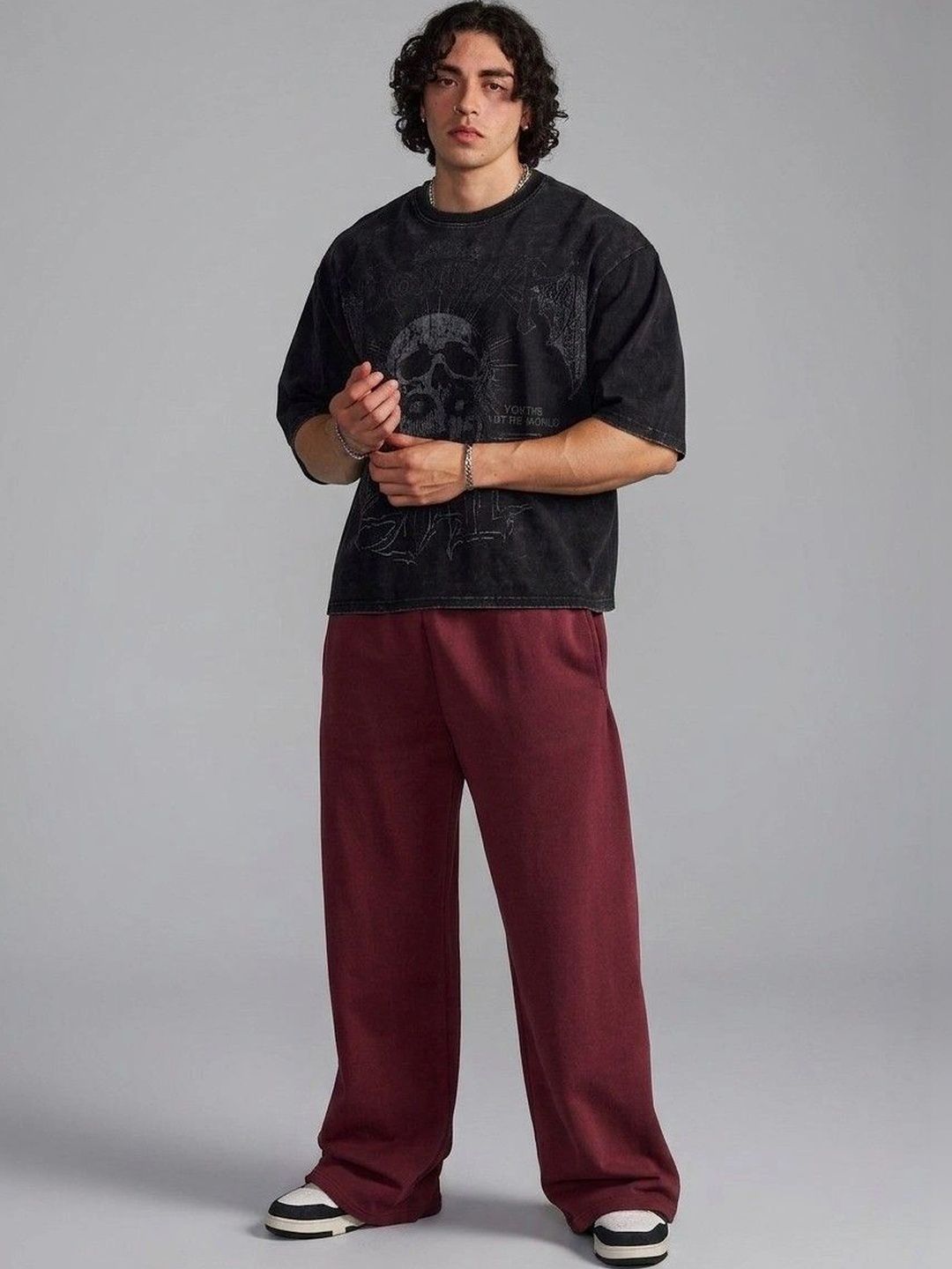 ENRIZZ Men Baggy Training Track Pants