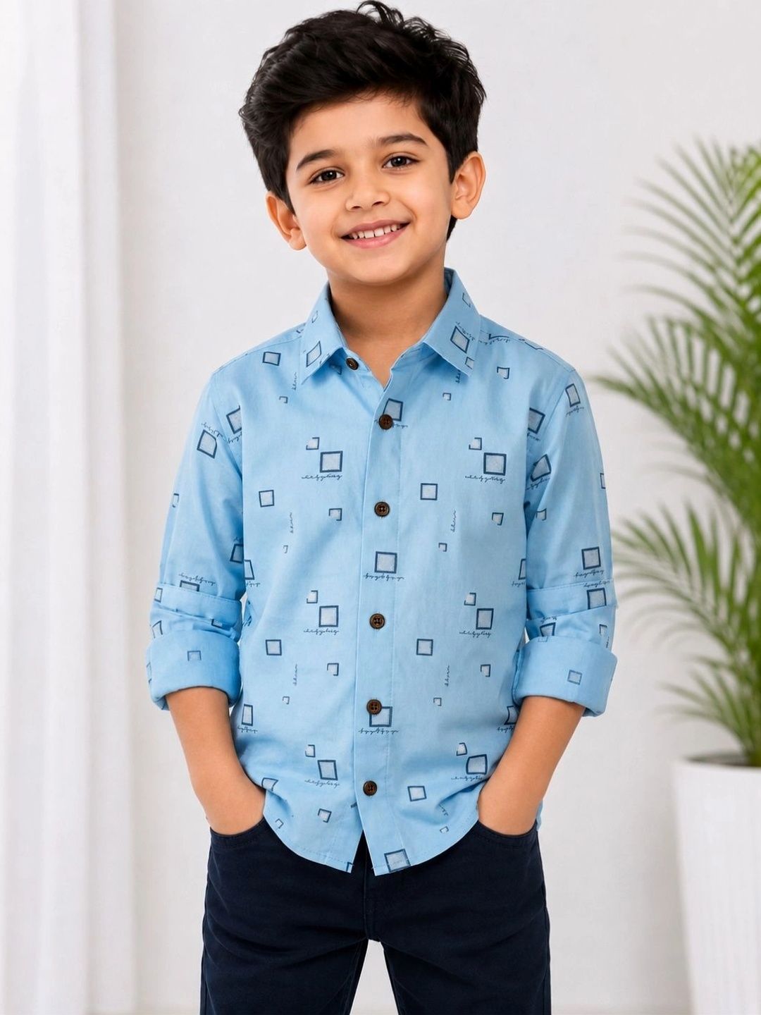 JEE-9 Boys Comfort Printed Casual Shirt