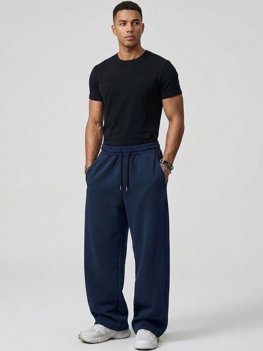 ENRIZZ Men Baggy Training Track Pants