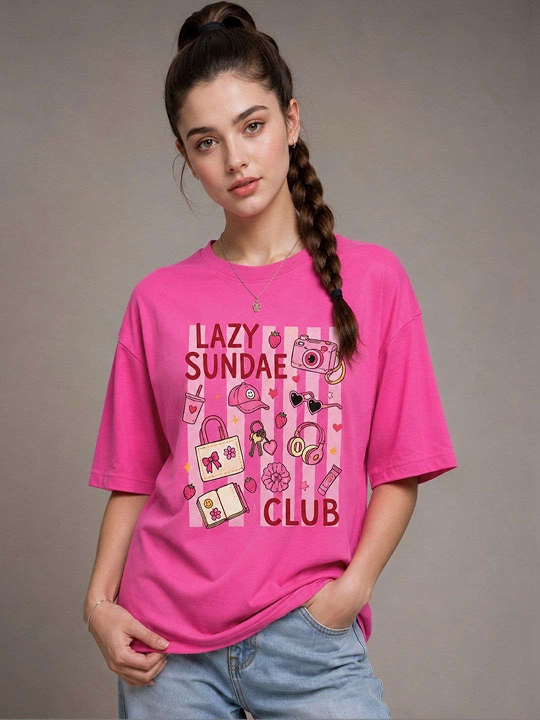 COLORCART Women Printed Pockets T-shirt