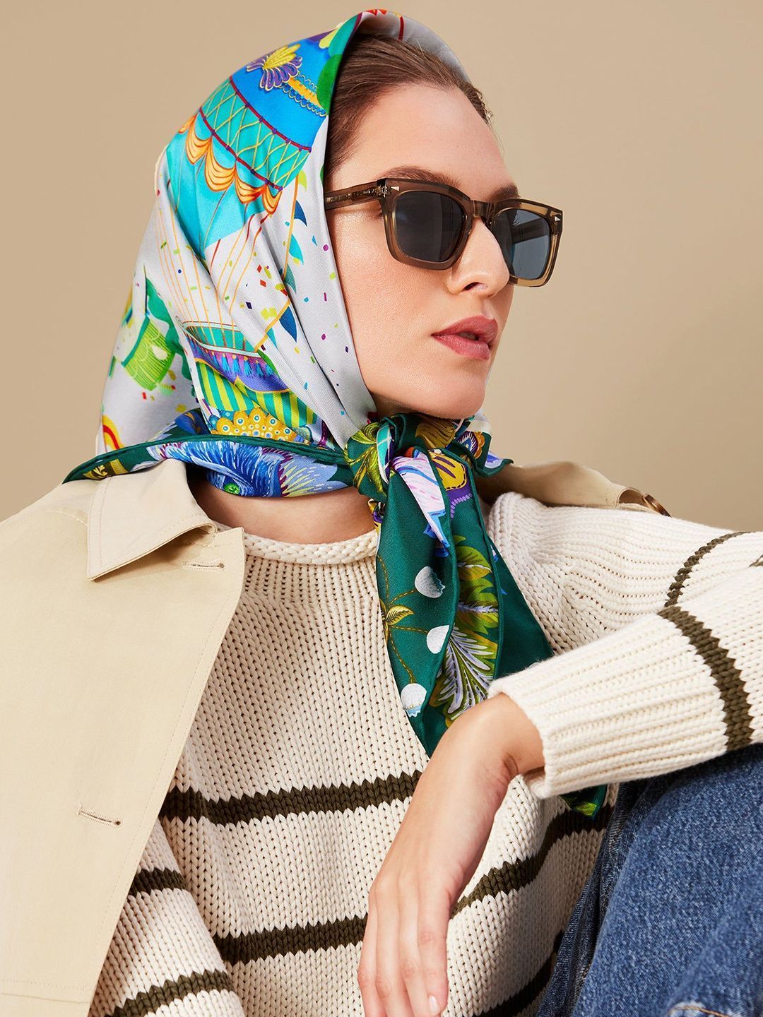 Buy Attire Empire Women Printed Scarf -  - Accessories for Women