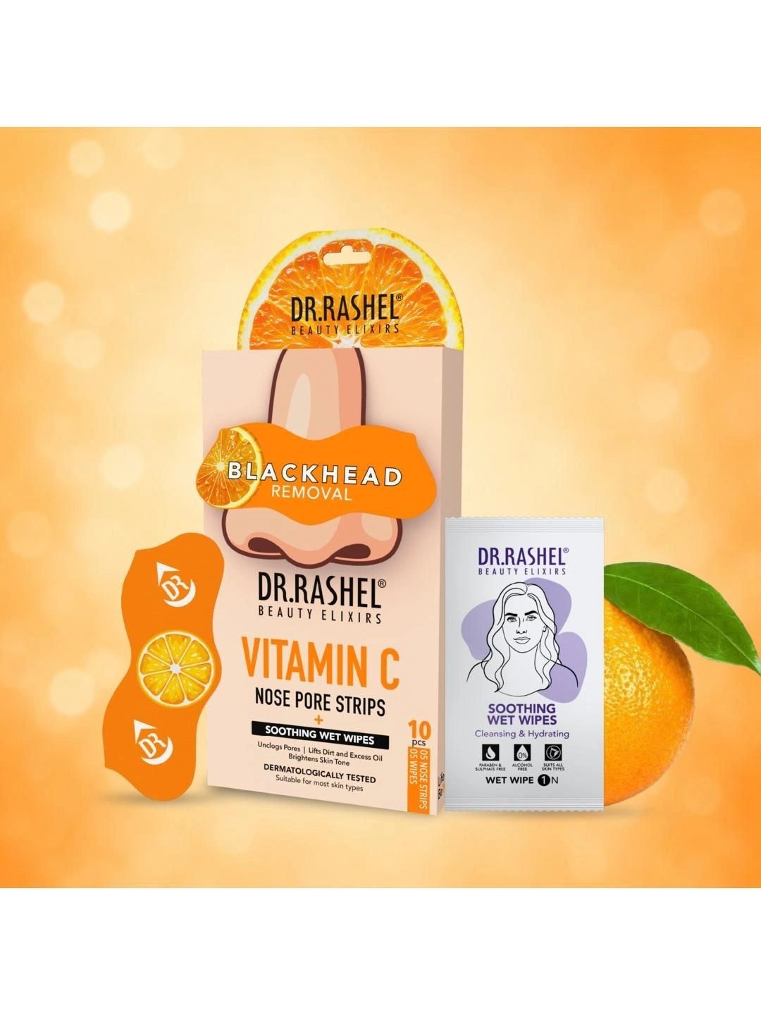 DR.RASHEL Vitamin C Nose Cleansing Strips 5pcs for Removing Dirt & Excess Oil