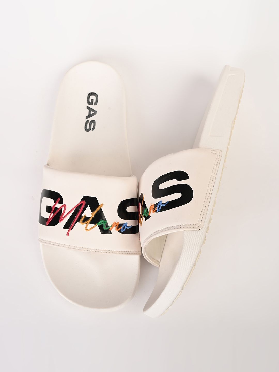 GAS Men  Foamflex White Slides