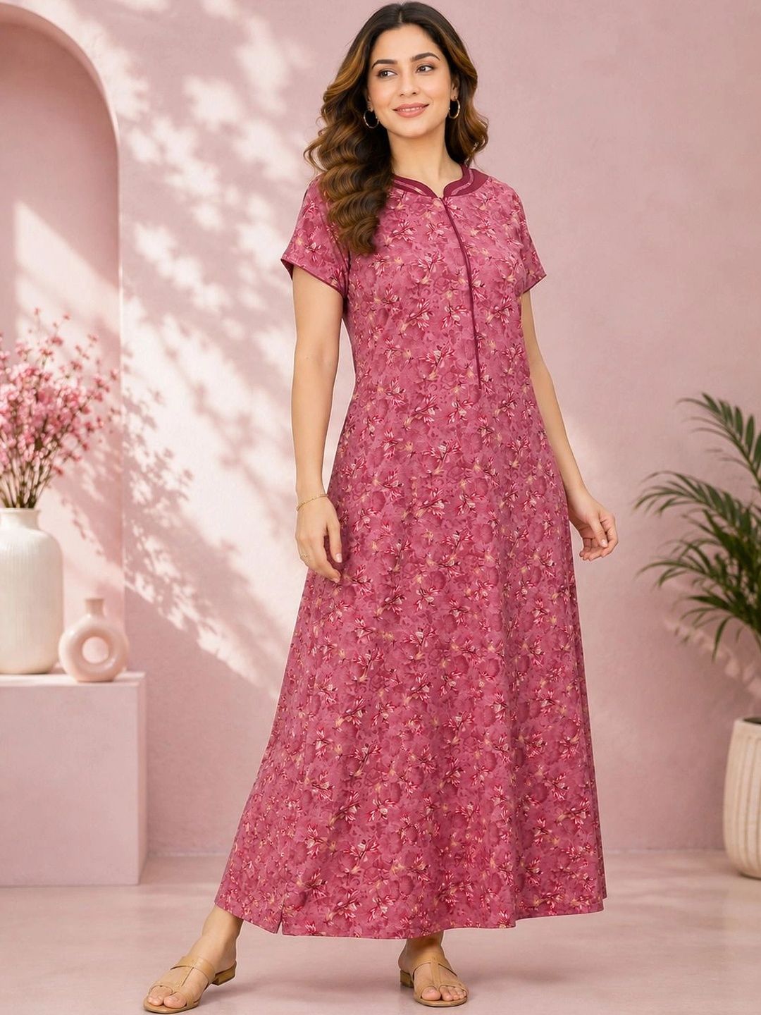 QUIRA Printed Maxi Nightdress