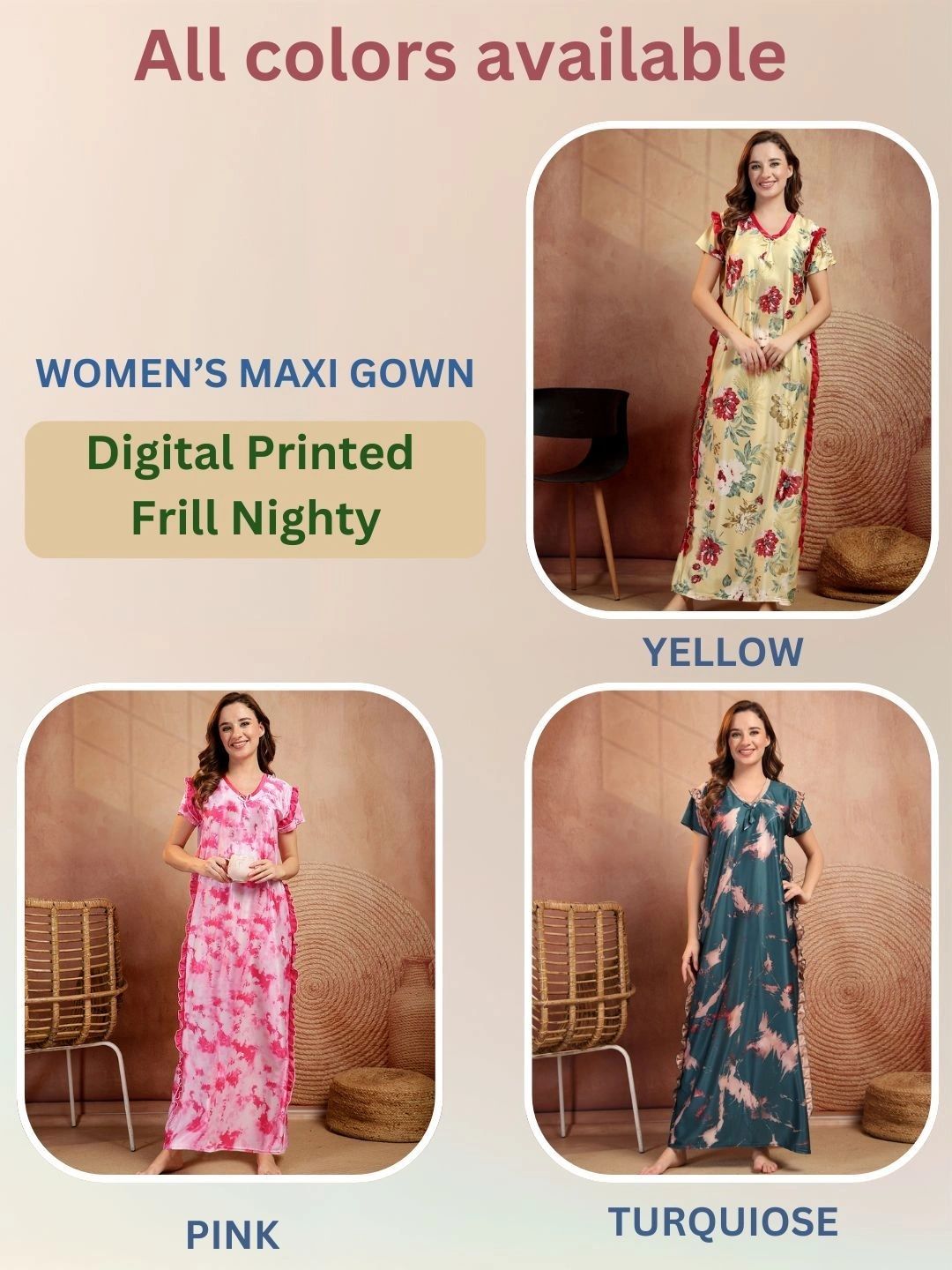 Printed Maxi Nightdress 4