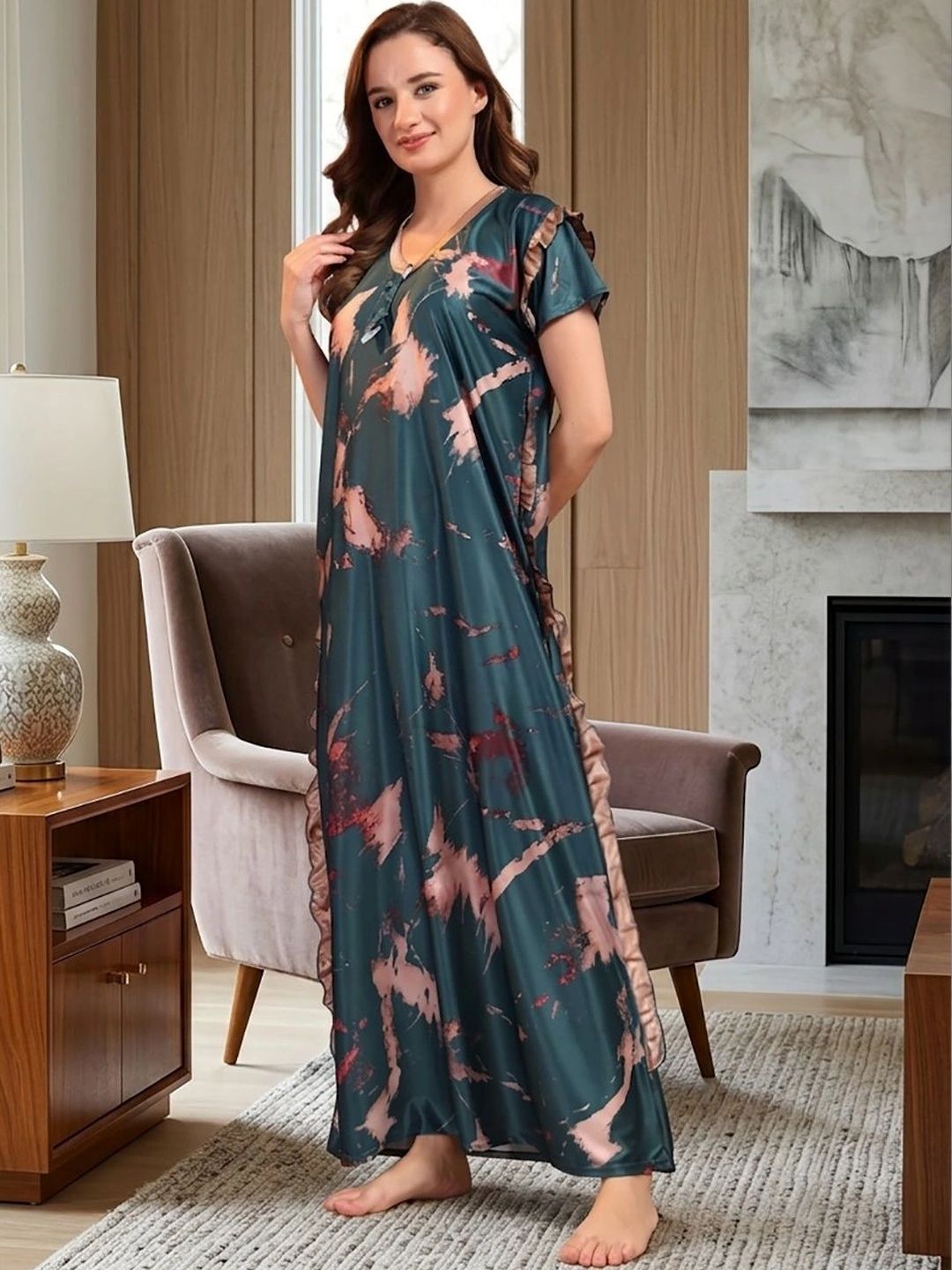 Printed Maxi Nightdress 3