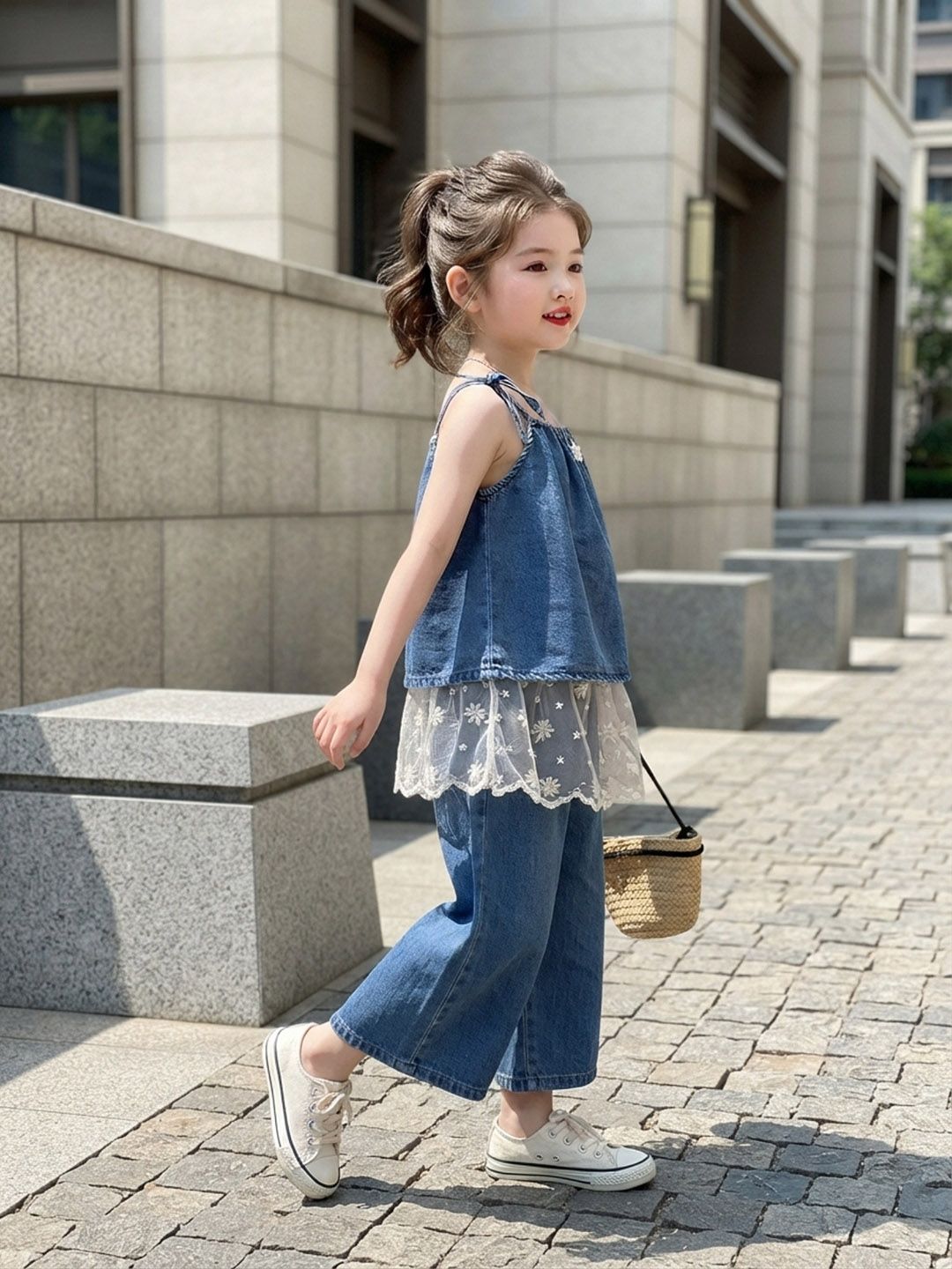 Girls Printed Top with Trousers 2