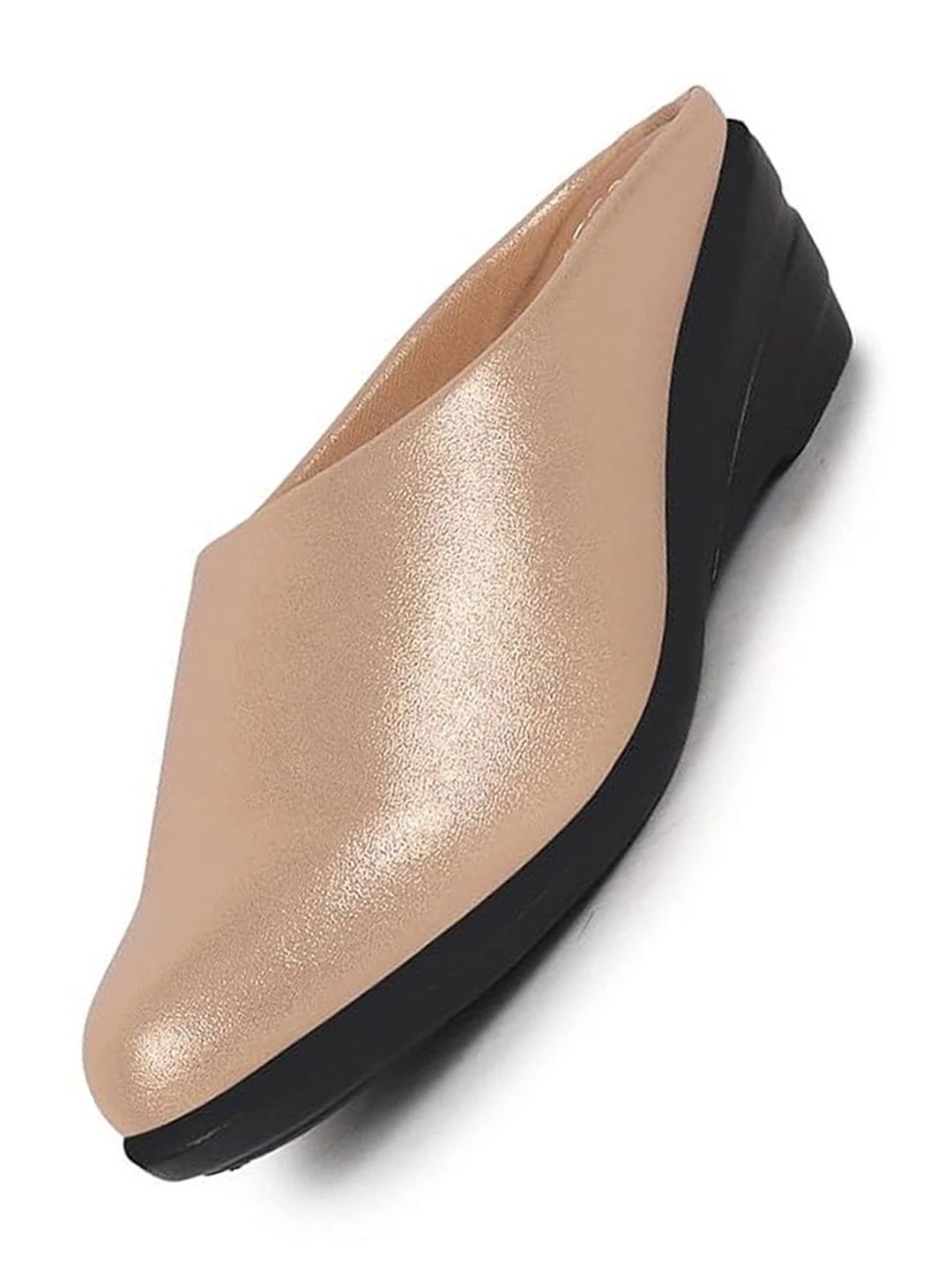 FAUSTO Women Shimmery Platform Wedge Heel Back Open Slip On Shoes|Formal Dress