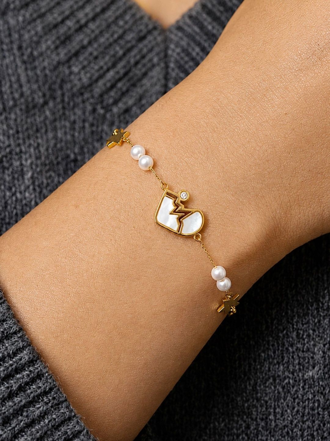 ARTKLIM Women Gold-Plated Link Bracelet