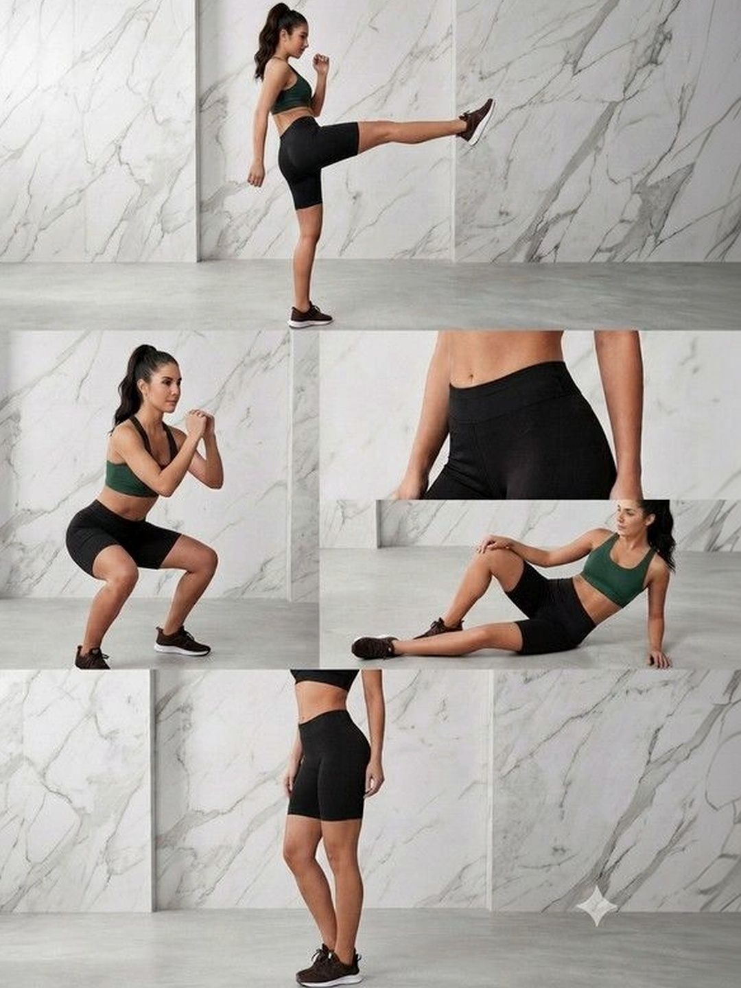 Women Slim Fit Training or Gym Shorts 5