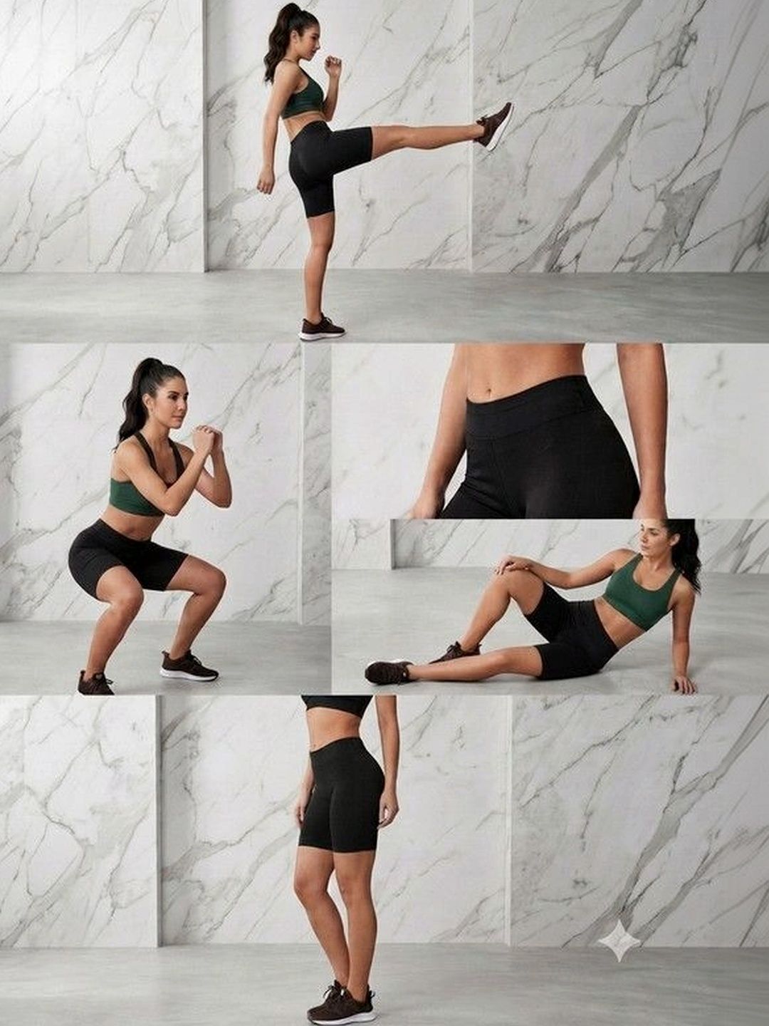 Women Slim Fit Training or Gym Shorts 5