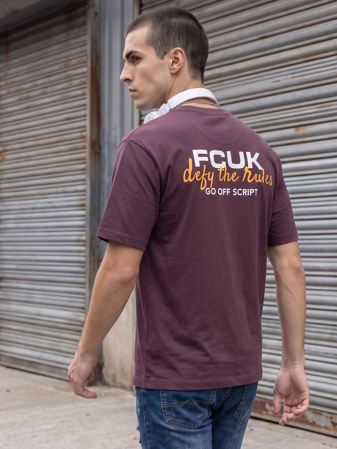 FCUK Typography Printed T-shirt