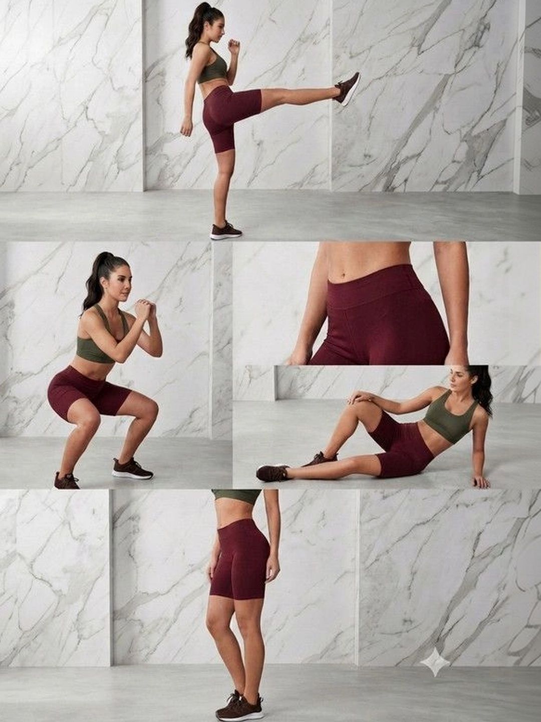 Women Slim Fit Training or Gym Shorts 5