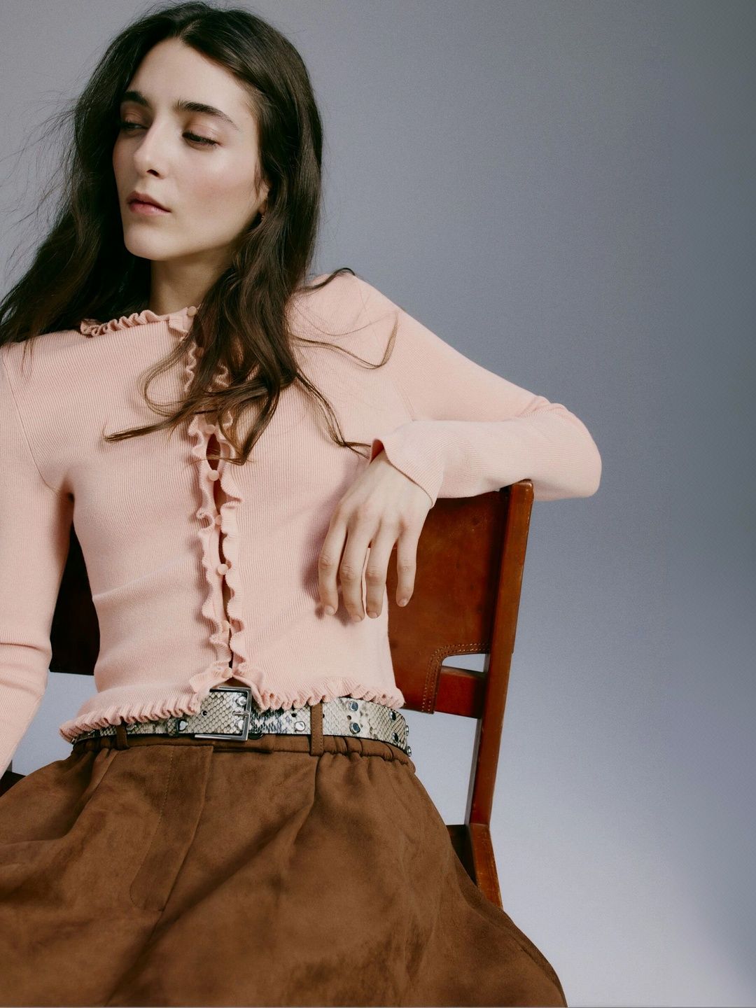 H&M Frill-Trimmed Cardigan