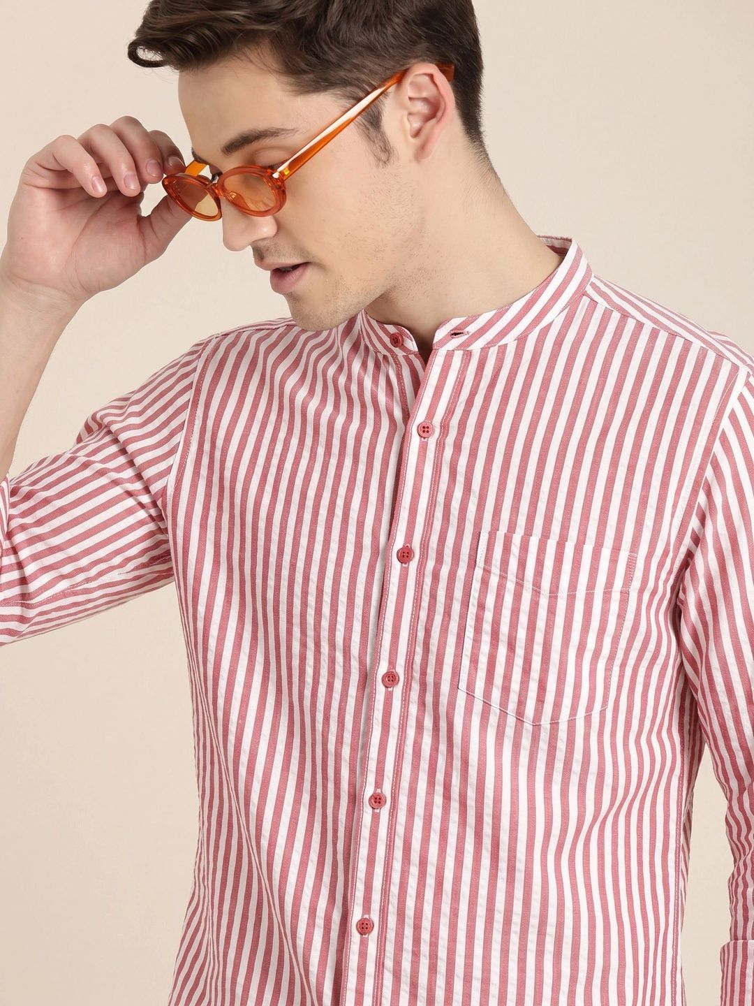 Moda Rapido Men Slim Fit Striped Casual Shirt