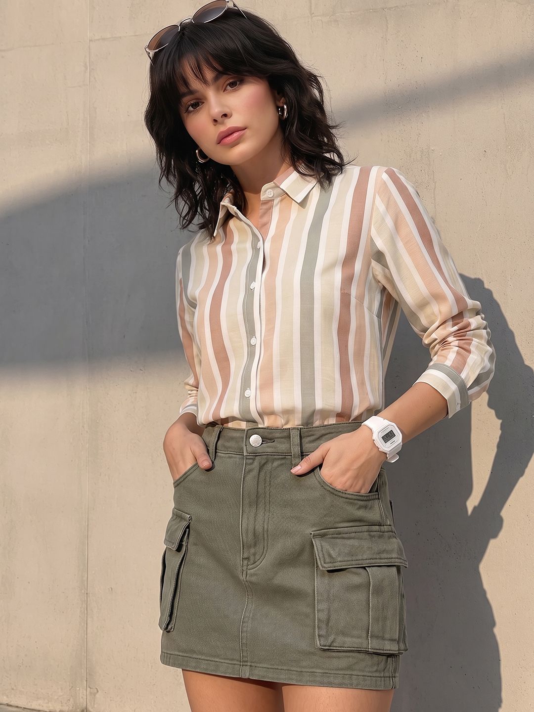 The Roadster Life Co. Striped Casual Shirt