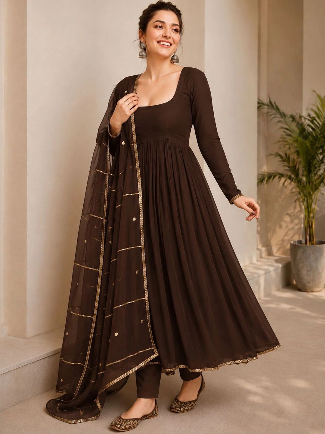 B4ME.COM Women Empire Kurta with Churidar & With Dupatta