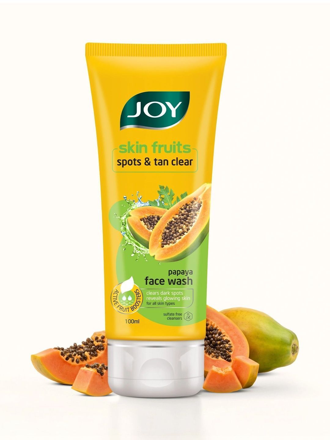 JOY Skin Fruits Spots & Tan Clear Papaya Face Wash - 100 ml