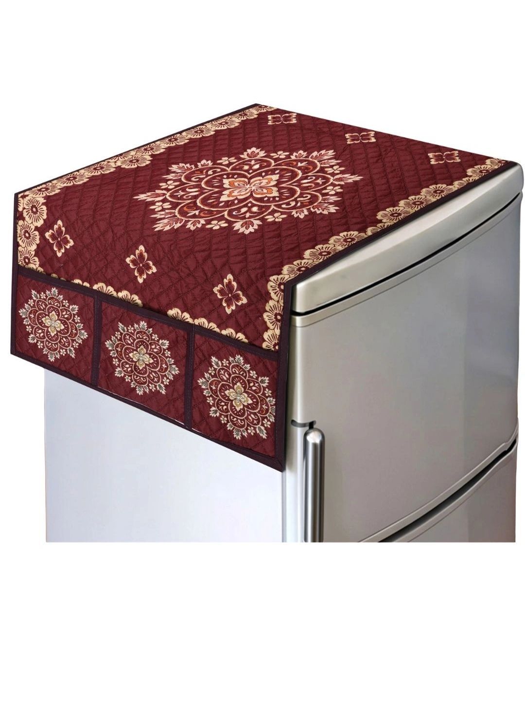 CROSMO Red Cotton Refrigerator Appliance cover