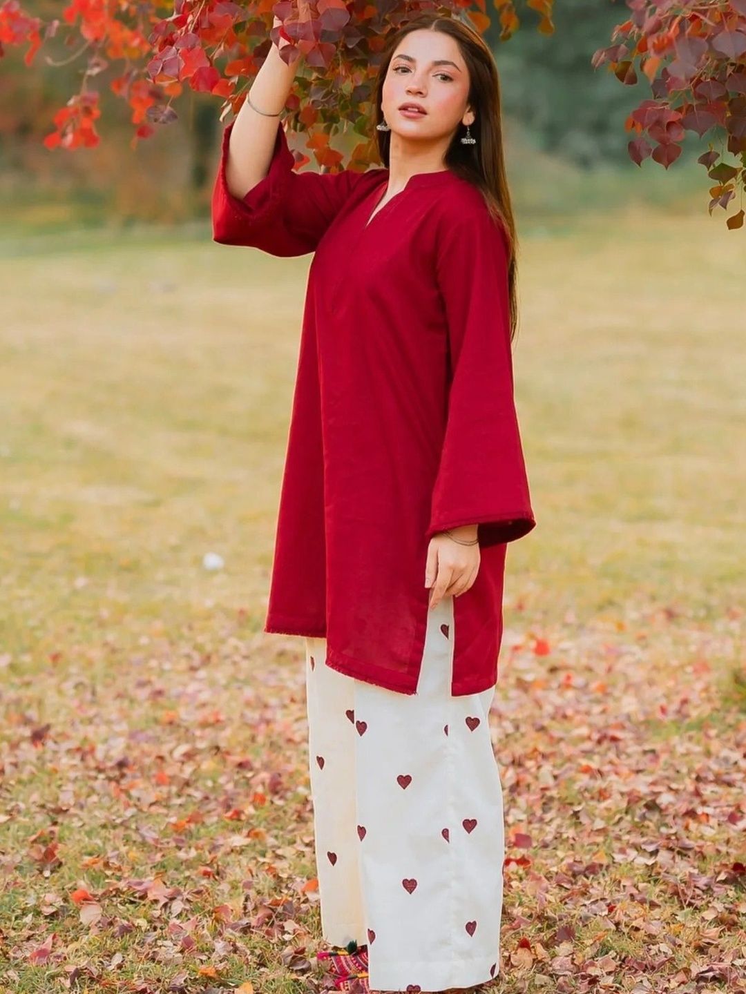 KROLIANT Solid Tunic with Trousers