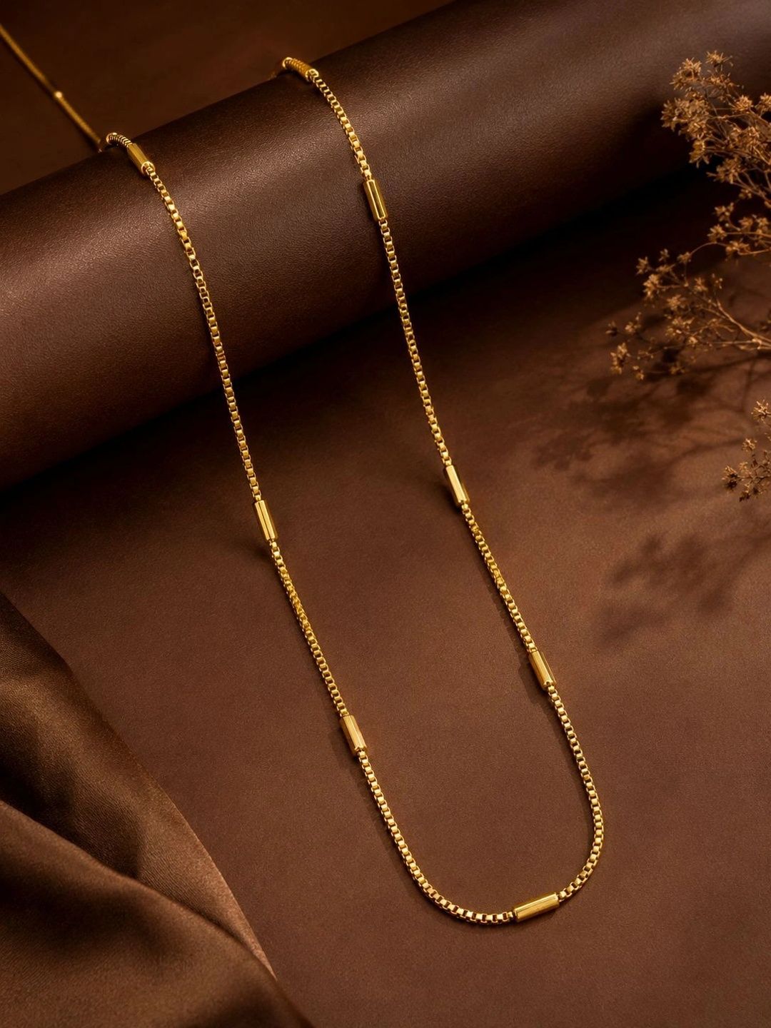 Zeraki Jewels Brass Gold-Plated Chain