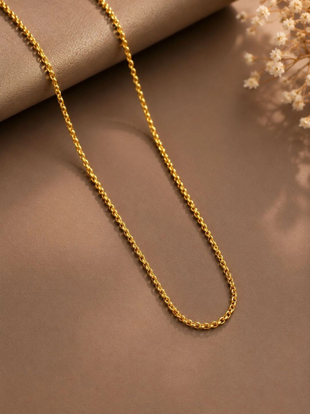 Zeraki Jewels Brass Gold-Plated Chain