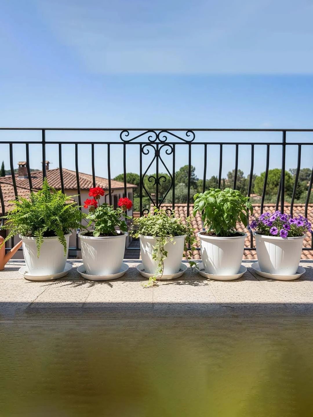 Go Hooked Pack of 5 Pot for Plants with Saucer Tray