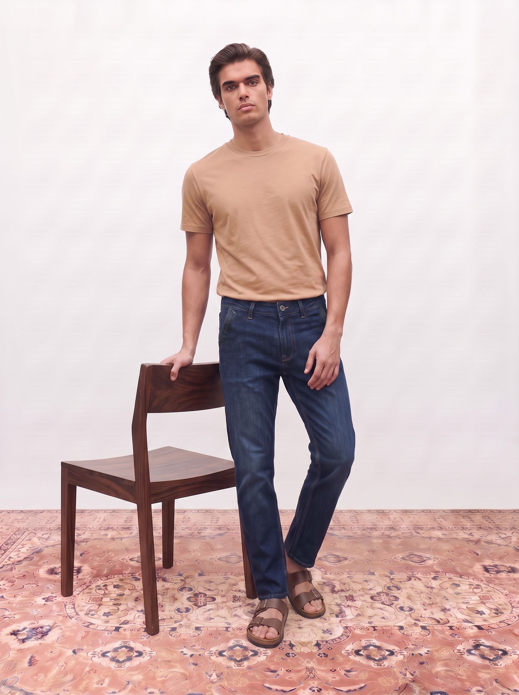Mr Bowerbird Regular Fit Classic Indigo Wash Stretchable Jeans