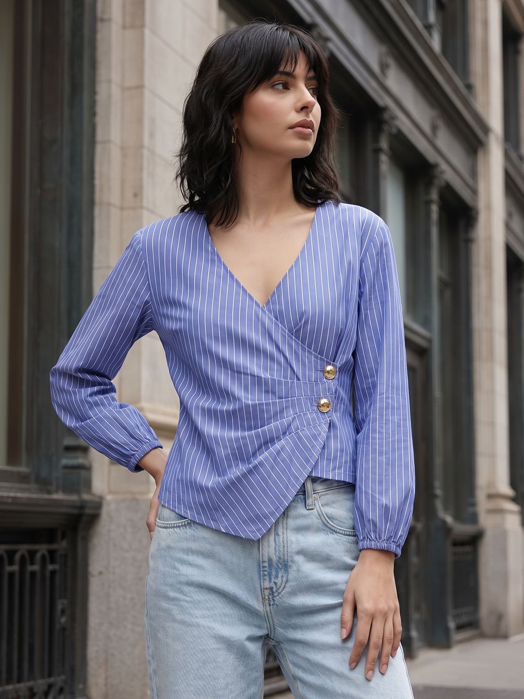 The Roadster Life Co. V-Neck Wrap Top