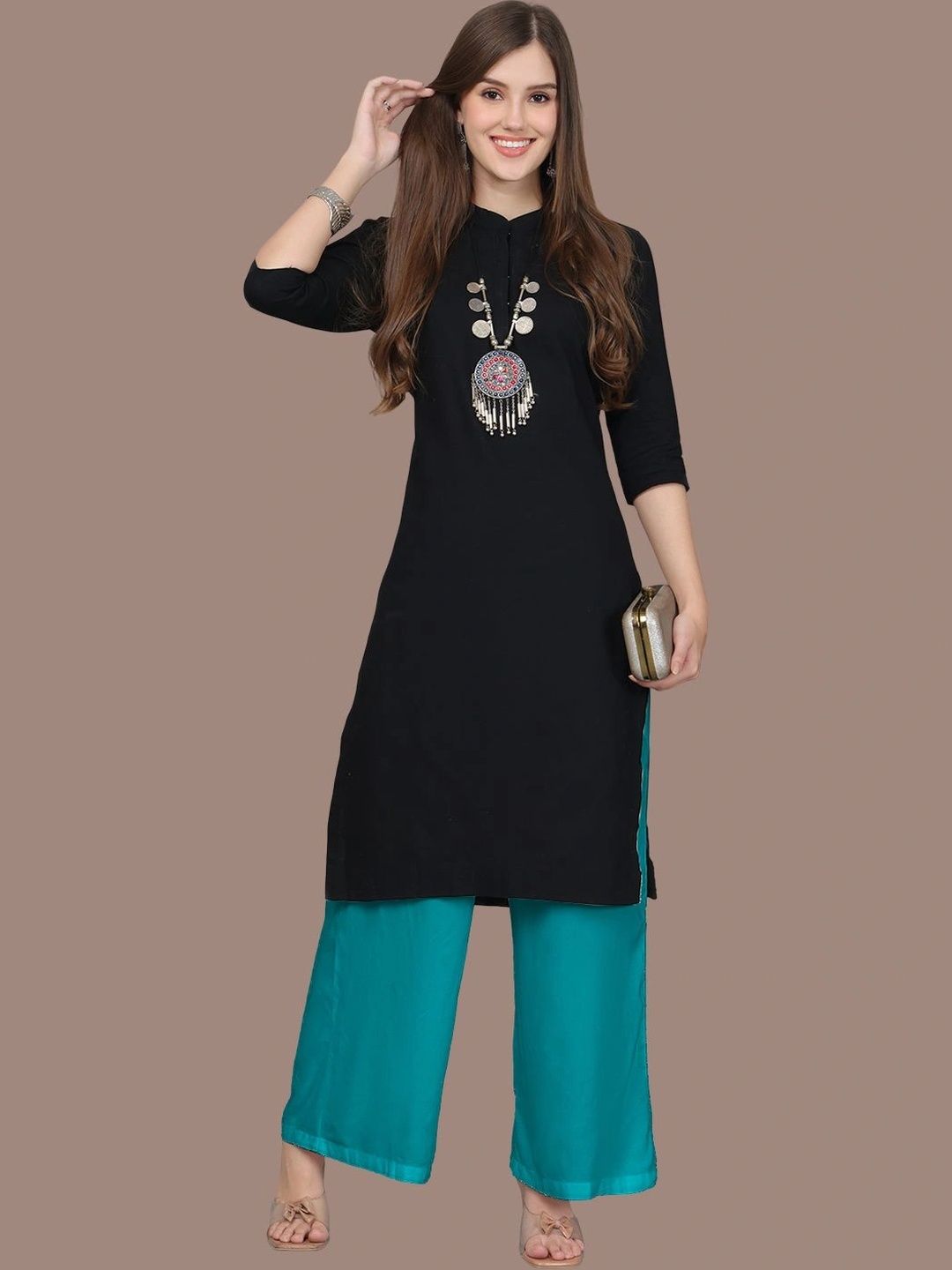 X Gracit Women Knitted Ethnic Palazzos 3