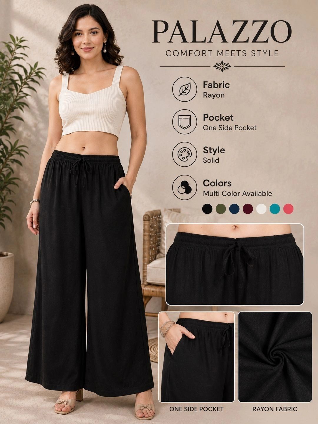 X Gracit Women Knitted Palazzos 2