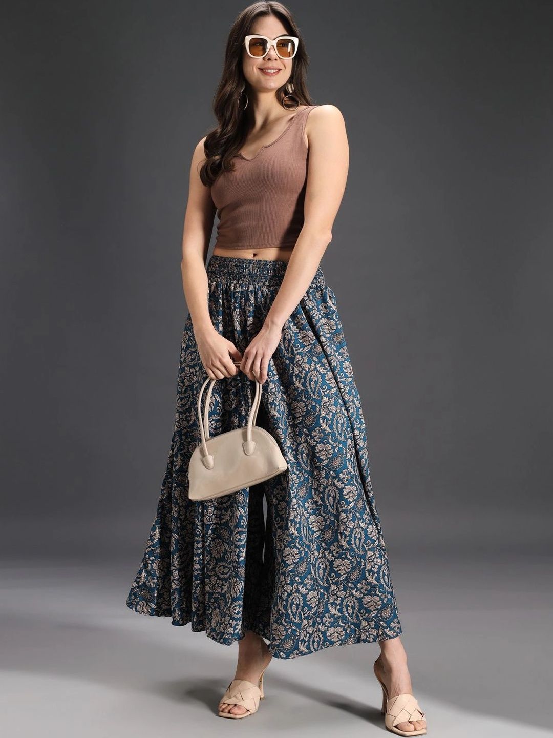 Women Ethnic Motifs Printed Ethnic Palazzos 4