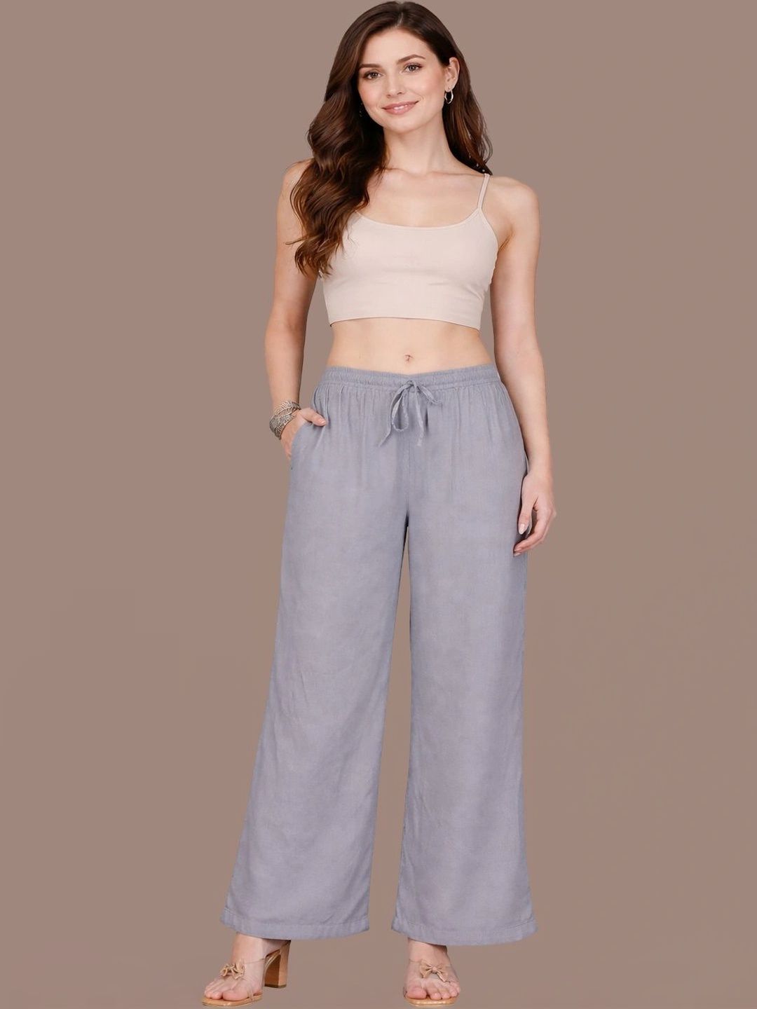 X Gracit Women Knitted Palazzos 4