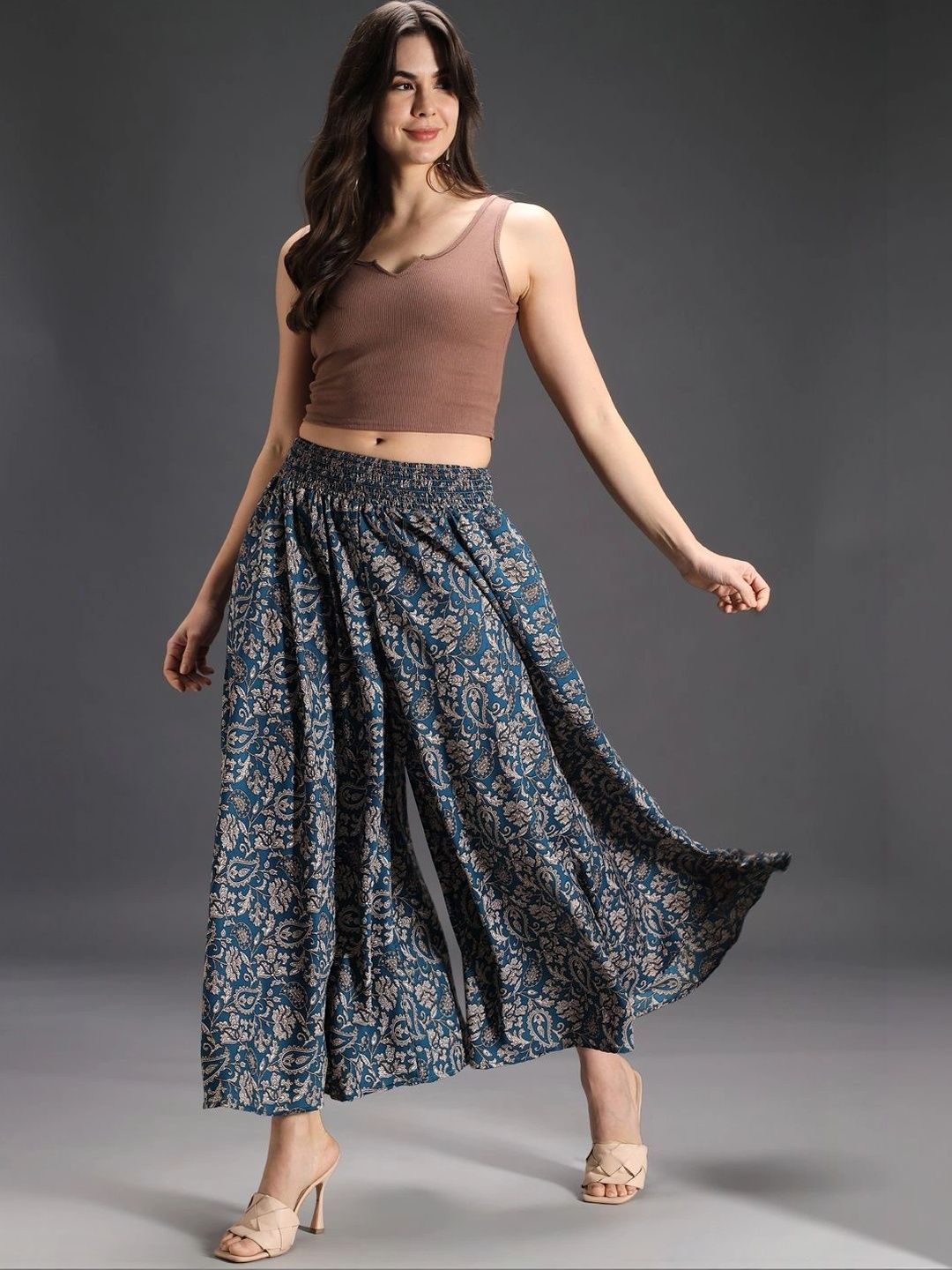 Women Ethnic Motifs Printed Ethnic Palazzos 5