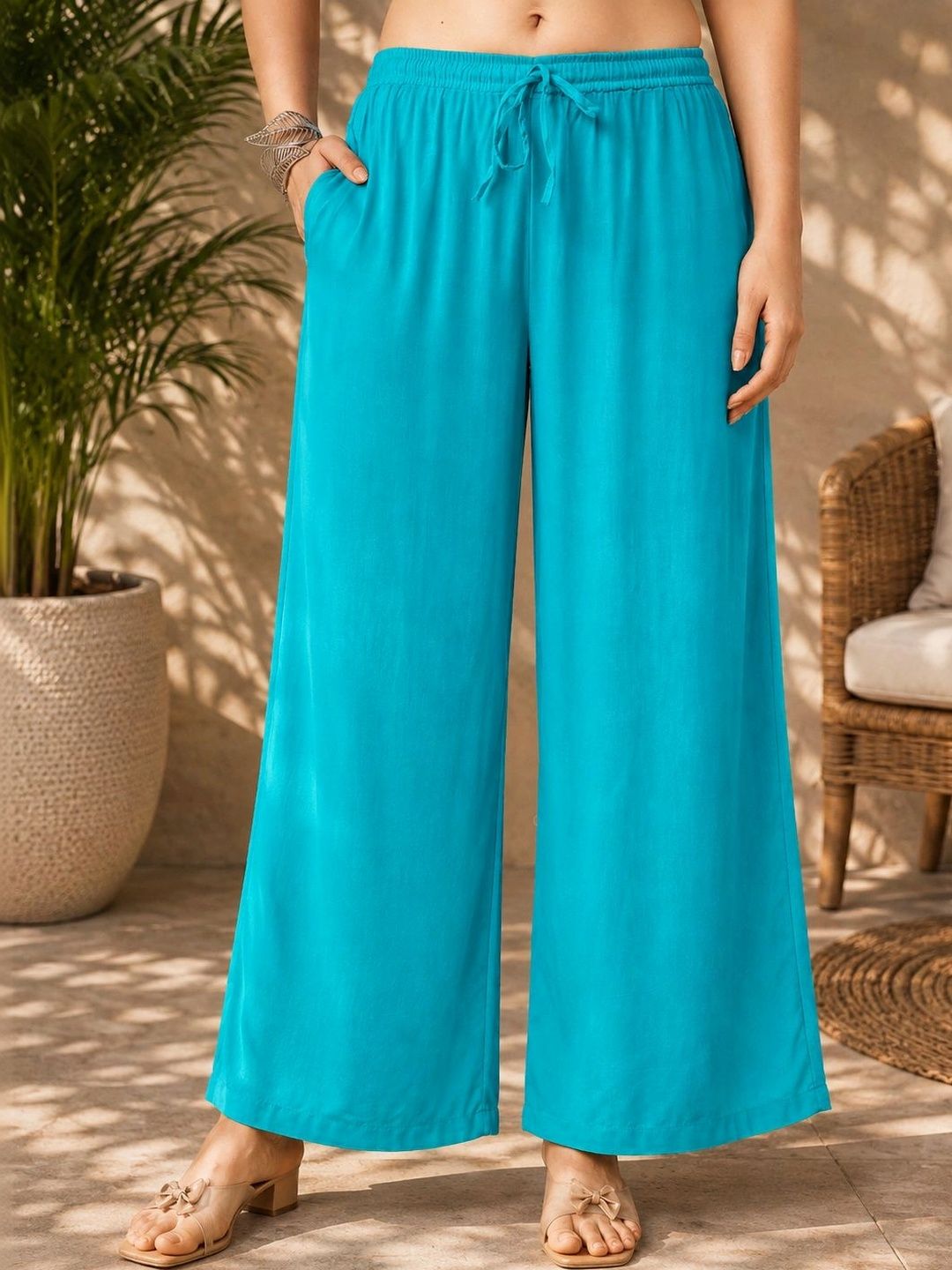 X Gracit Women Knitted Ethnic Palazzos
