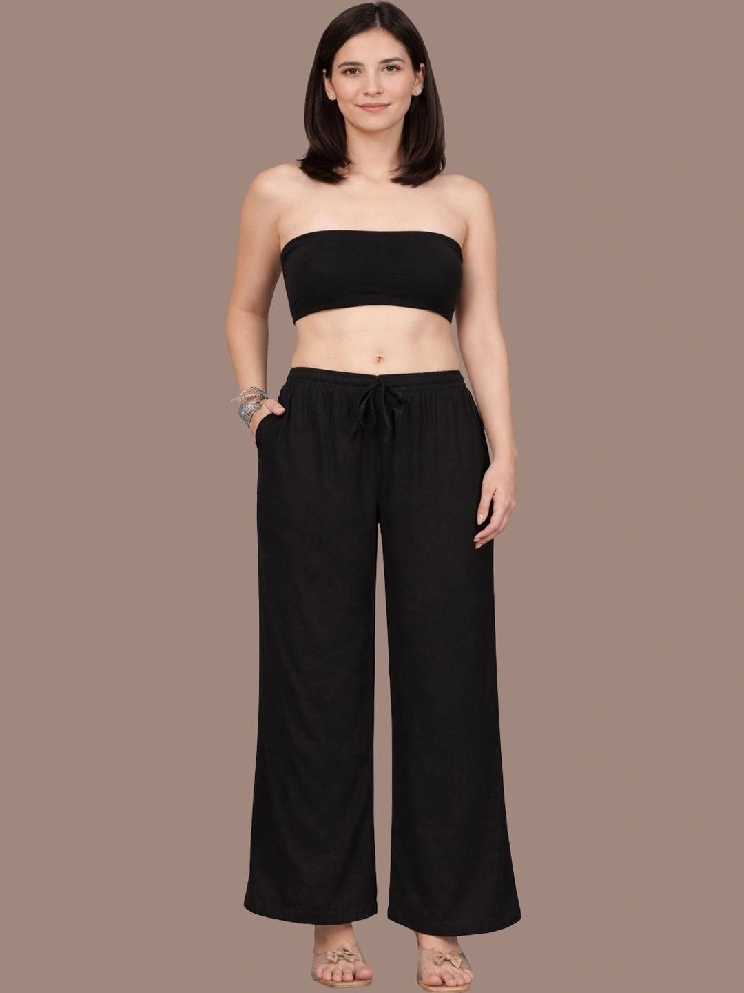 X Gracit Women Knitted Palazzos 5