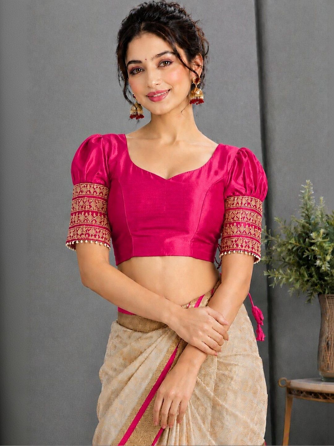Syra Silk Woven Design Zari Saree Blouse