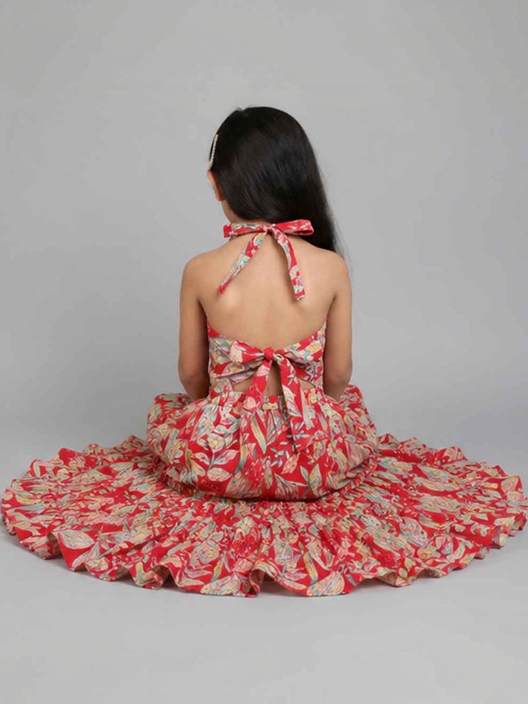 Girls Printed Ready to Wear Lehenga & 2