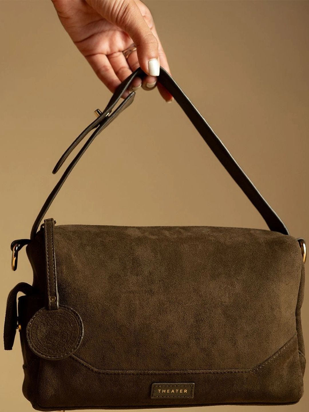 Buy Theater Bonbon Suede Detachable Strap Structured Handheld Bag -  - Accessories for Women