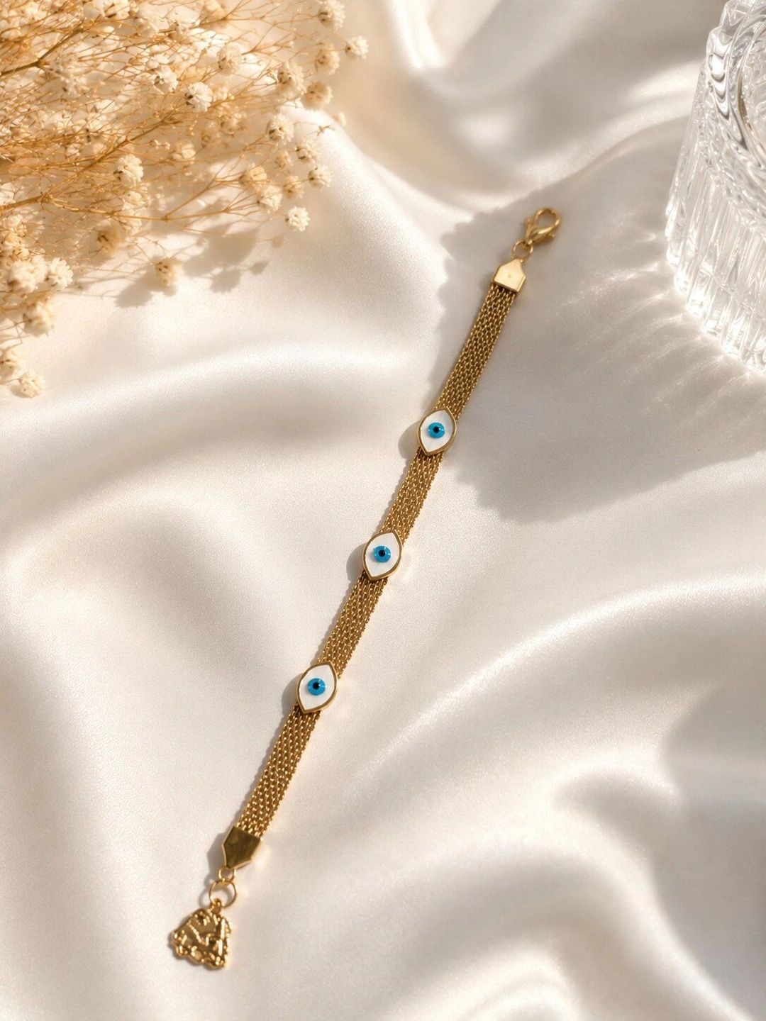 Buy Dazzlara Women Pearls Gold Plated Link Bracelet -  - Accessories for Women