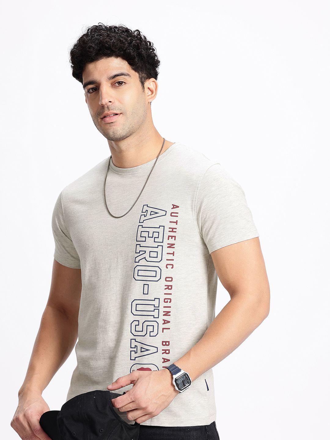 Aeropostale Brand Logo Printed Slim Fit T-shirt