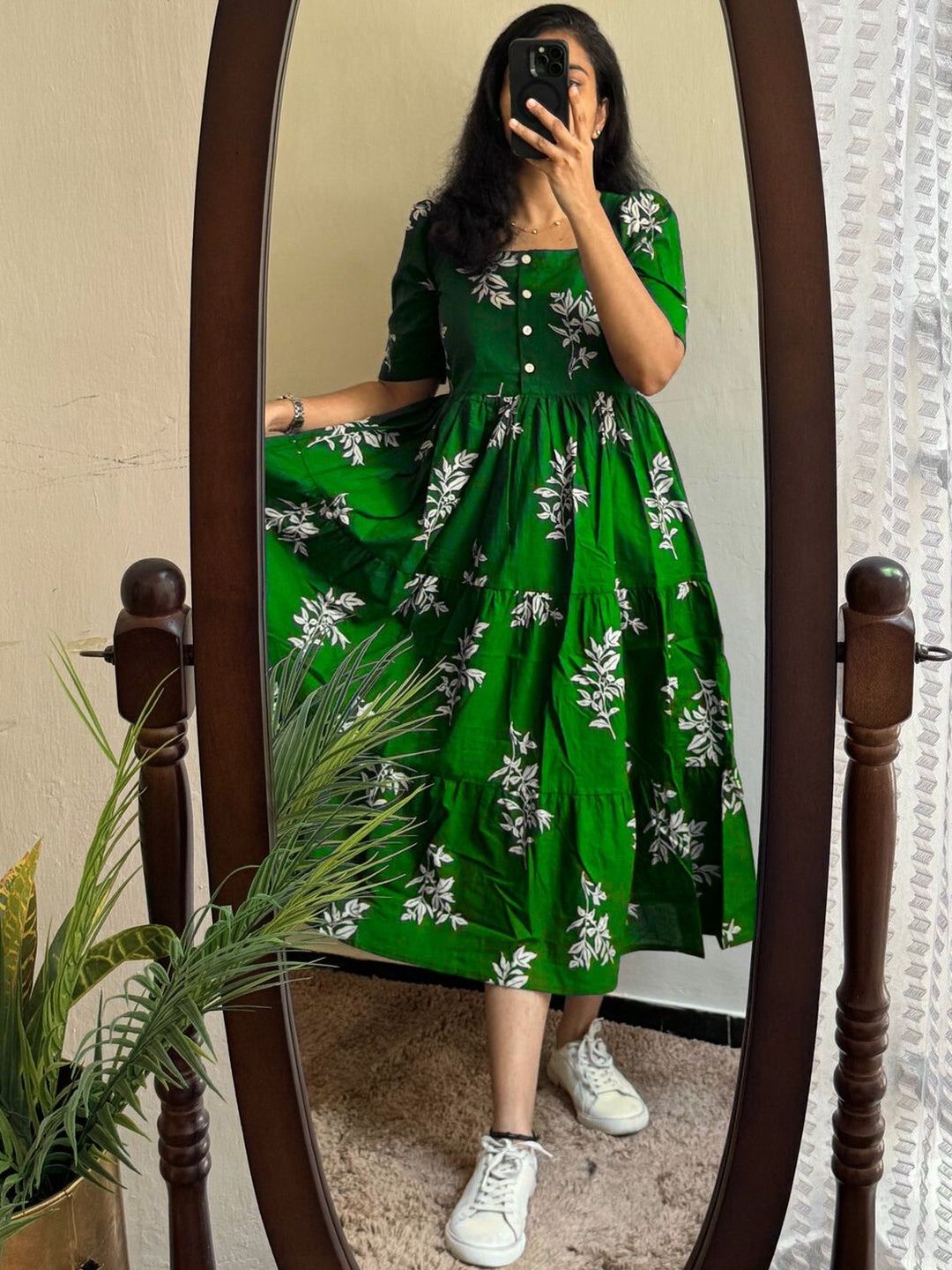 Ammiy London Floral Print A-Line Midi Dress