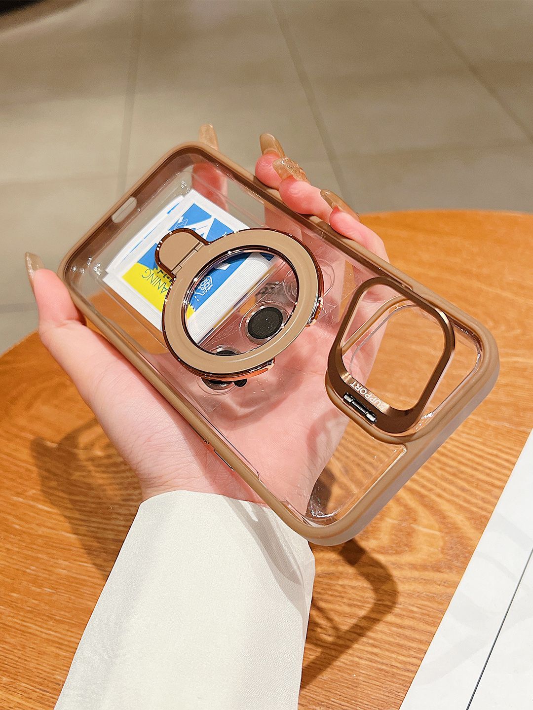 Luxury Kase Solid Printed iPhone 15 Plus Back Case Mobile Accessories