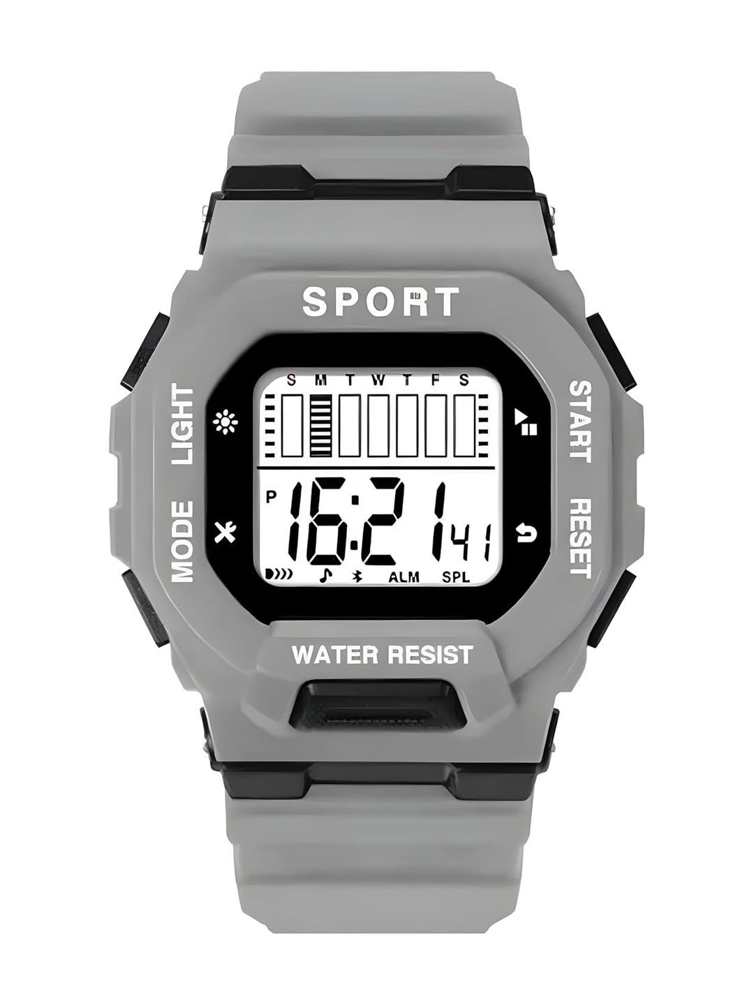 Brostin Adults-Men Dial & Straps Digital Chronograph Watches Grey Sports Watch
