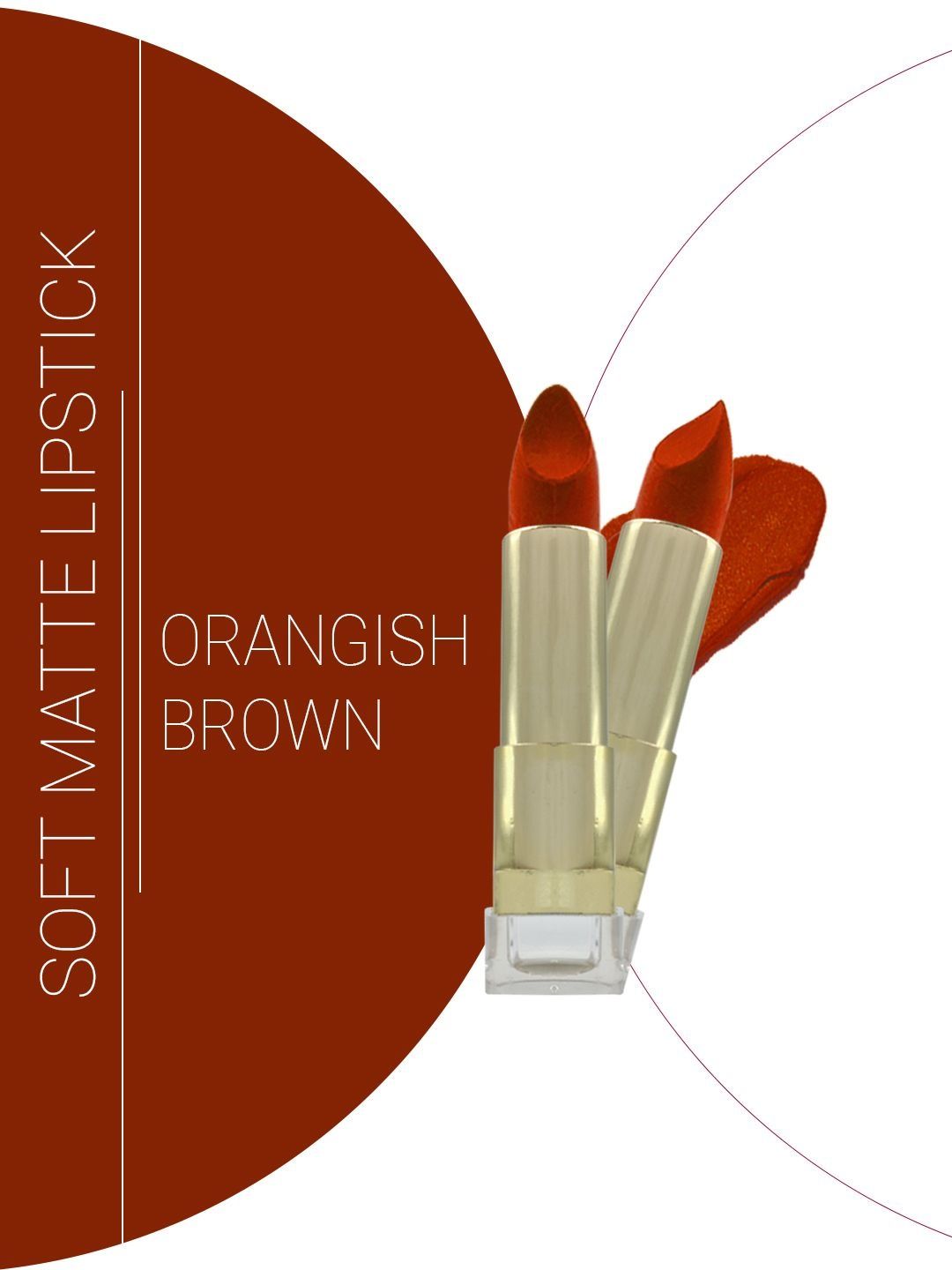 REQUANCE Ultra Soft Matte Lipstick-  Orangish Brown - 4.5 g